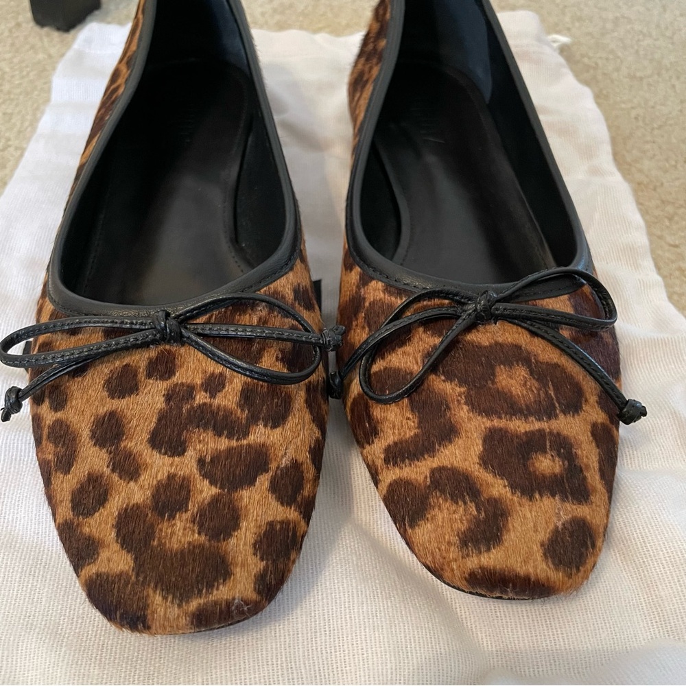 BRAND NEW Schutz Leopard Print Ballet Flats - Brown/Black - Picture 3 of 9
